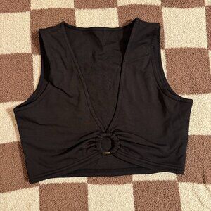 Black Festival Crop Top